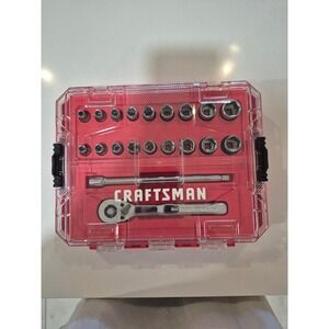 Craftsman 22 Piece Socket Set Ratchet Wrench Extension Mechanics Tool Kit